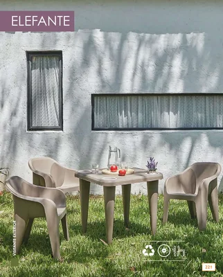 Muebles de exterior — hoja 221 del Catálogo General 2026
