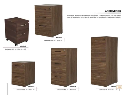 Archiveros y credenzas — hoja 280 del Catálogo General 2026 de Office Mochis