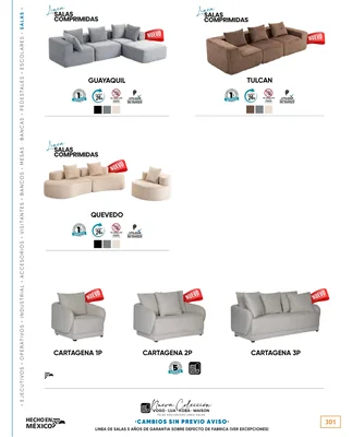 Sillones y salas — hoja 301 del Catálogo General 2026