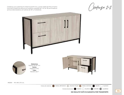 Archiveros y credenzas — hoja 356 del Catálogo General 2026